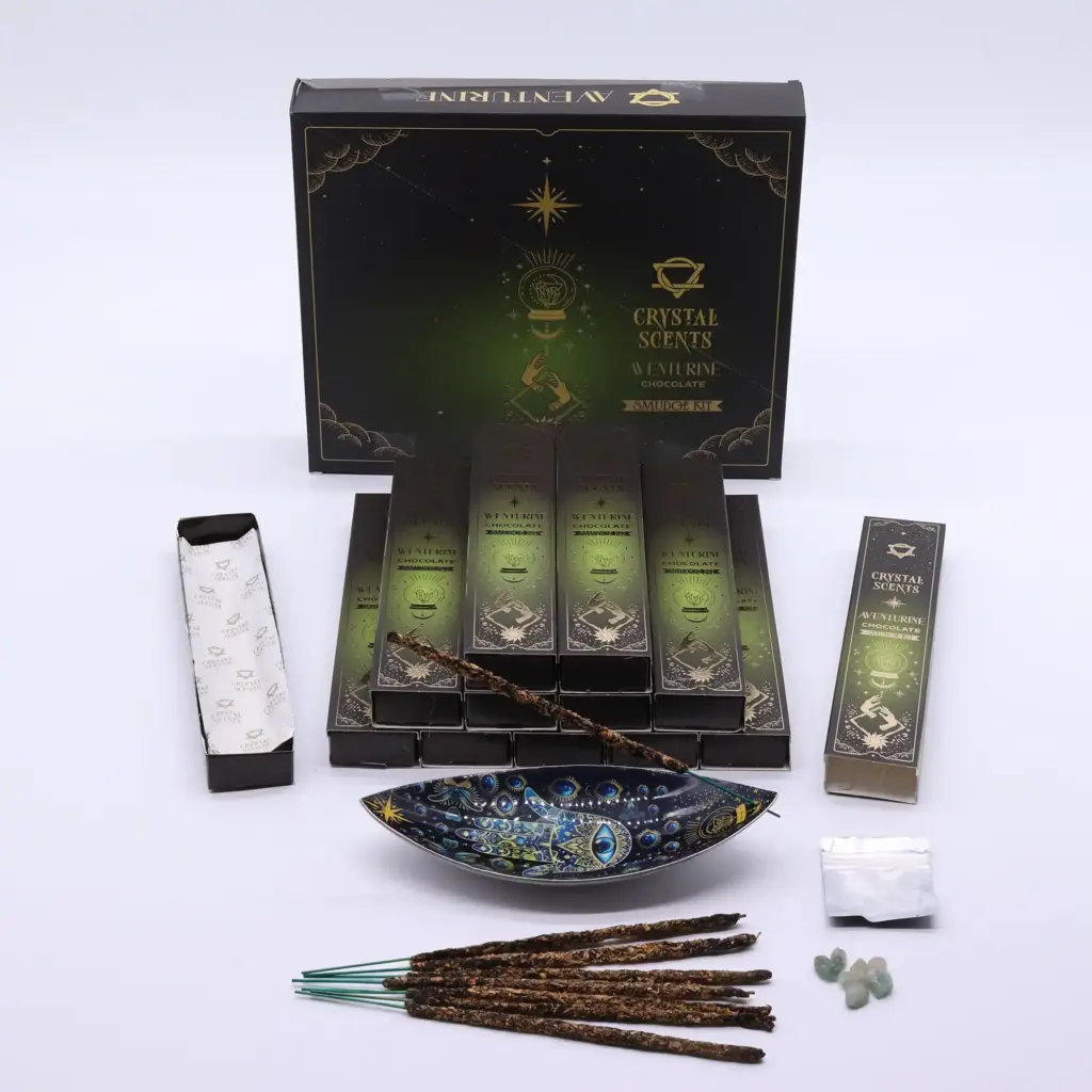 Aventurine Crystal Scents Smudge Incense – Chocolate | www.artisangoods.co.uk