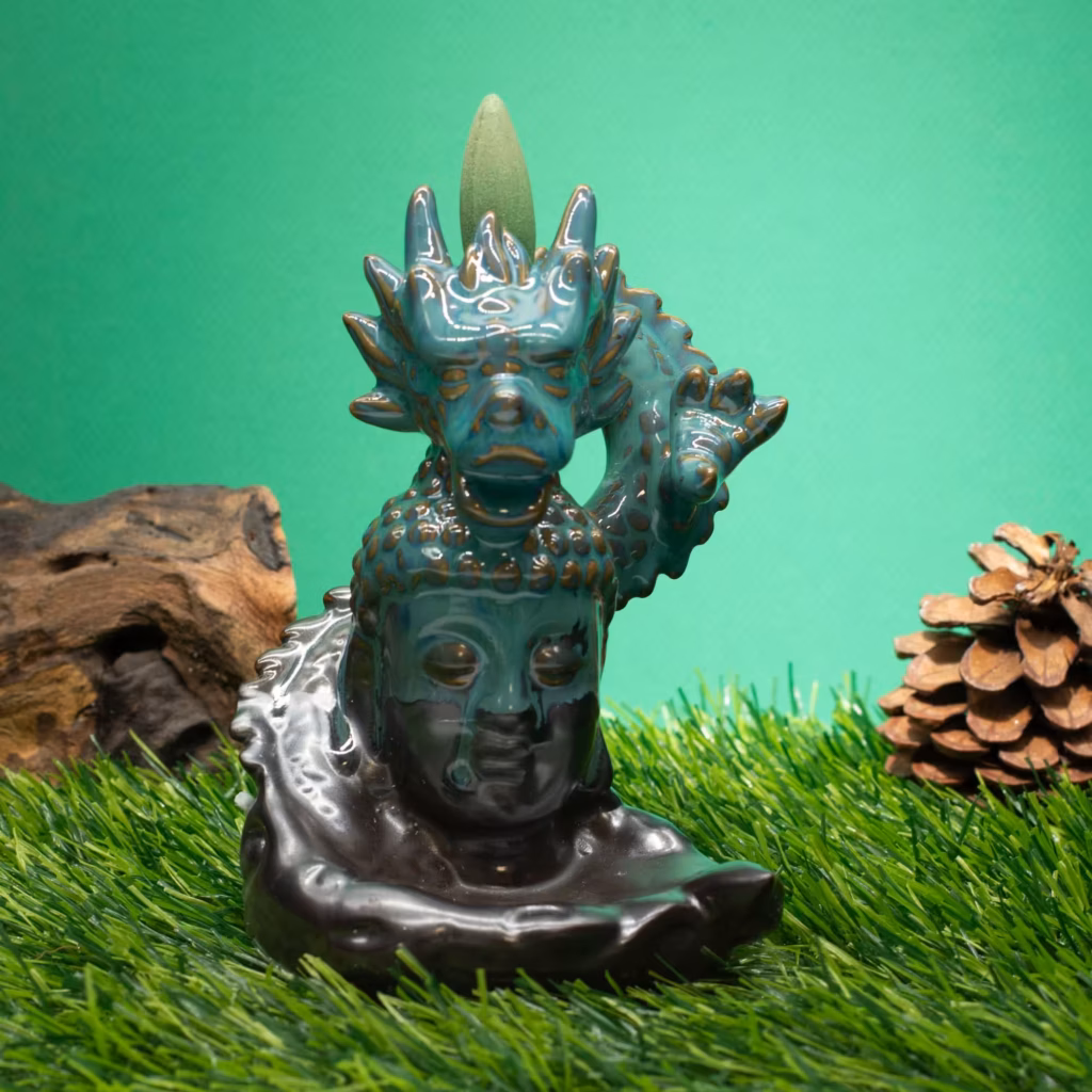 Backflow Incense Burner – Dragon Over Buddha | www.artisangoods.co.uk