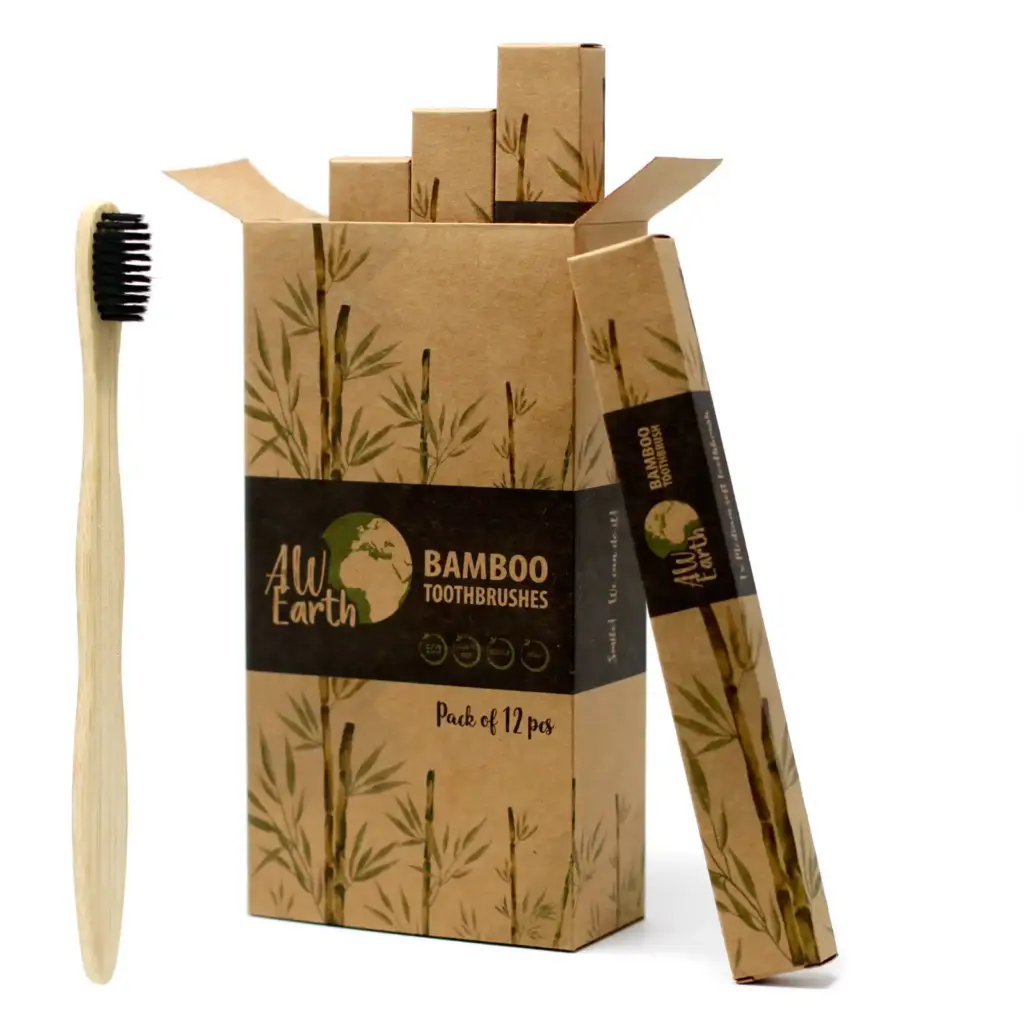 Bamboo Toothbrush – Charcoal Medium Soft | www.artisangoods.co.uk