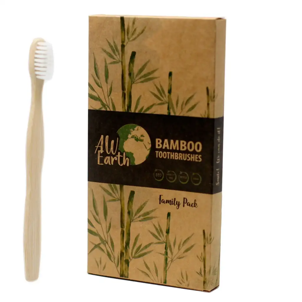 Bamboo Toothbrush – White – Family Pack of 4 – Med Soft | www.artisangoods.co.uk 6