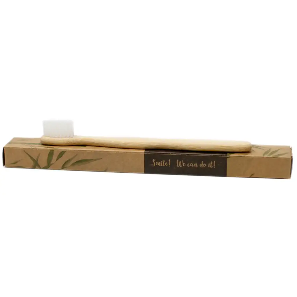 Bamboo Toothbrush – White – Family Pack of 4 – Med Soft | www.artisangoods.co.uk 3