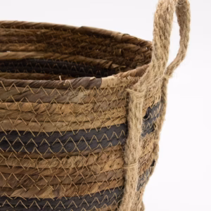 Bananna Leaf & Seagrass Large Baskets – Natural Browns- Set of 3 | www.artisangoods.co.uk 7