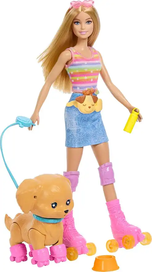 Barbie Skate and Run Pup Doll Blonde with Accessories