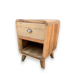 Bedside Table – Round One Draw – Recycled Wood | www.artisangoods.co.uk 2