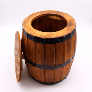 Beer Barrel Stool & Parasol Stand – Natural Wood 38 x 32 cm | www.artisangoods.co.uk 4