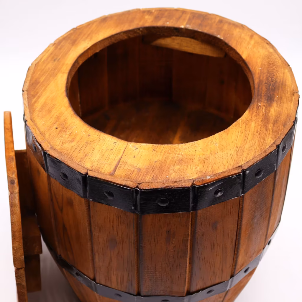 Beer Barrel Stool & Parasol Stand – Natural Wood 38 x 32 cm | www.artisangoods.co.uk 2