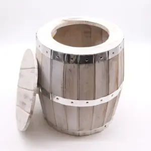 Beer Barrel Stool – Whitewash | www.artisangoods.co.uk 2