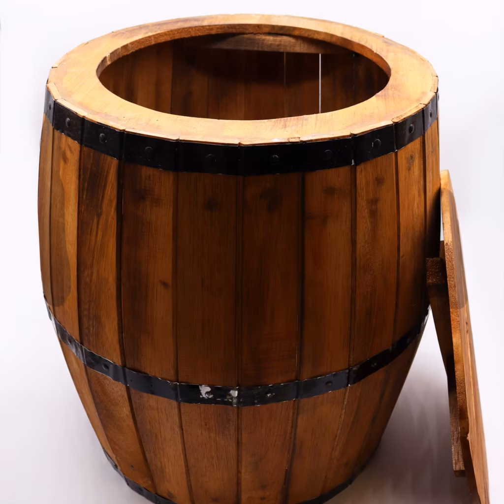 Beer Barrel Table & Parasol Stand – Natural Wood 60 x 48.5 cm | www.artisangoods.co.uk 5