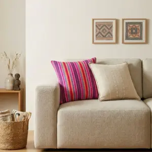 Classic Cushion Cover – Soft Stone – 45x45cm | www.artisangoods.co.uk 2