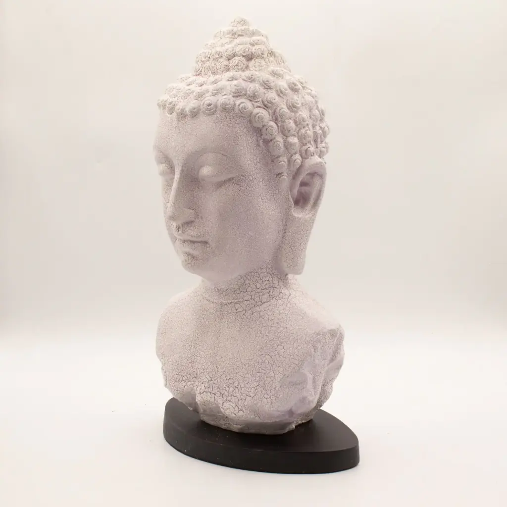 Buddha Bust Lamp Lavender Crackle – Oval Stand | www.artisangoods.co.uk 6