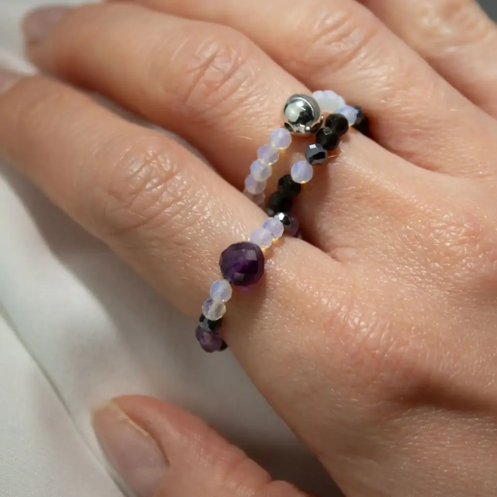 Nymph Spirit Gemstone Ring Set – Full Moon | www.artisangoods.co.uk 7