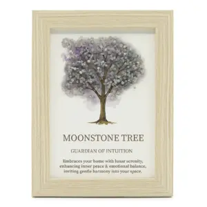 Gemstone Picture – Tree of Life – Moonstone  (20×14.7x1cm) | www.artisangoods.co.uk 3