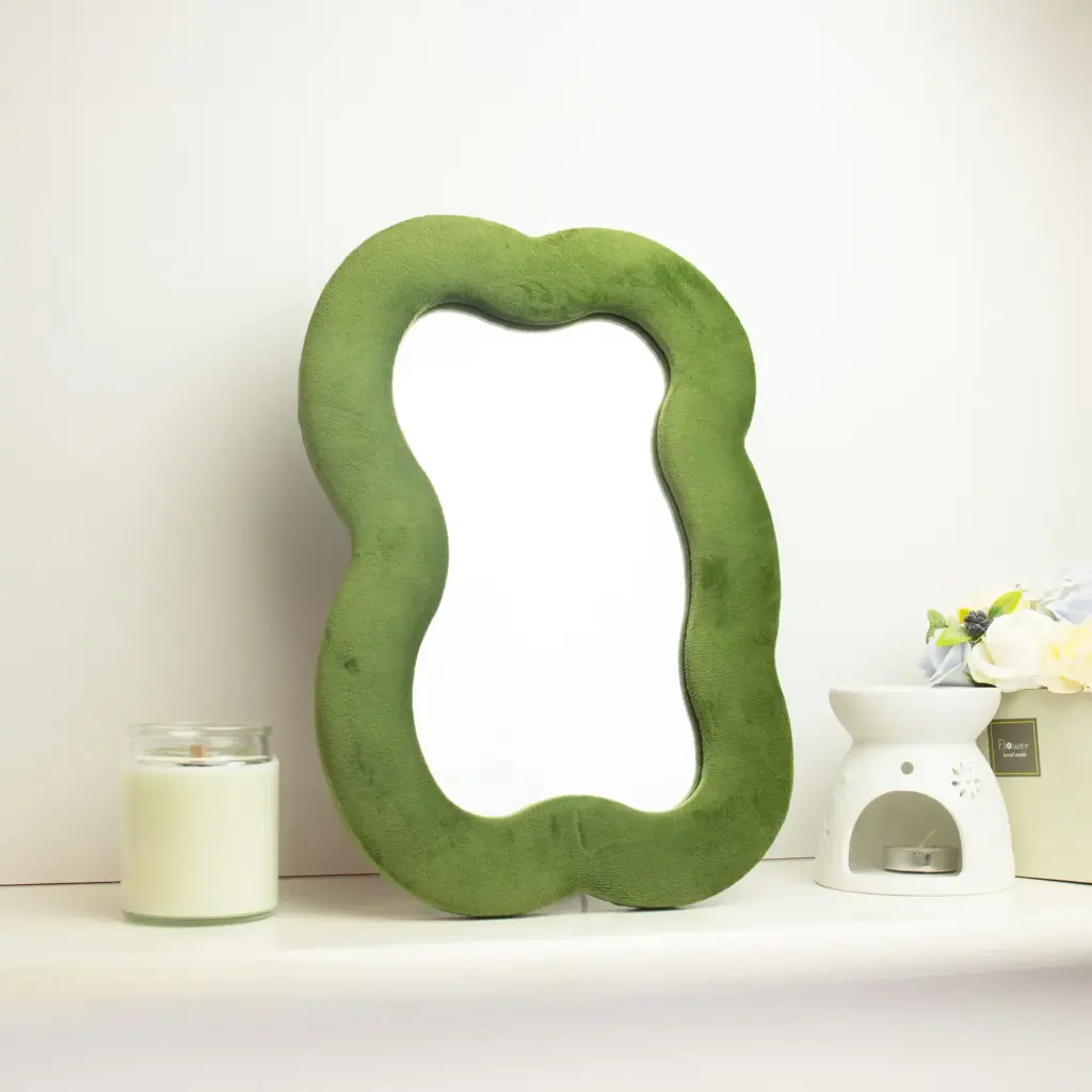 Soft Squiggly Mirror – Large Cloud – Moss Green (33.4×23.5×2.3cm) | www.artisangoods.co.uk 3 Soft Squiggly Mirror – Large Cloud – Moss Green (33.4×23.5×2.3cm) | www.artisangoods.co.uk 3