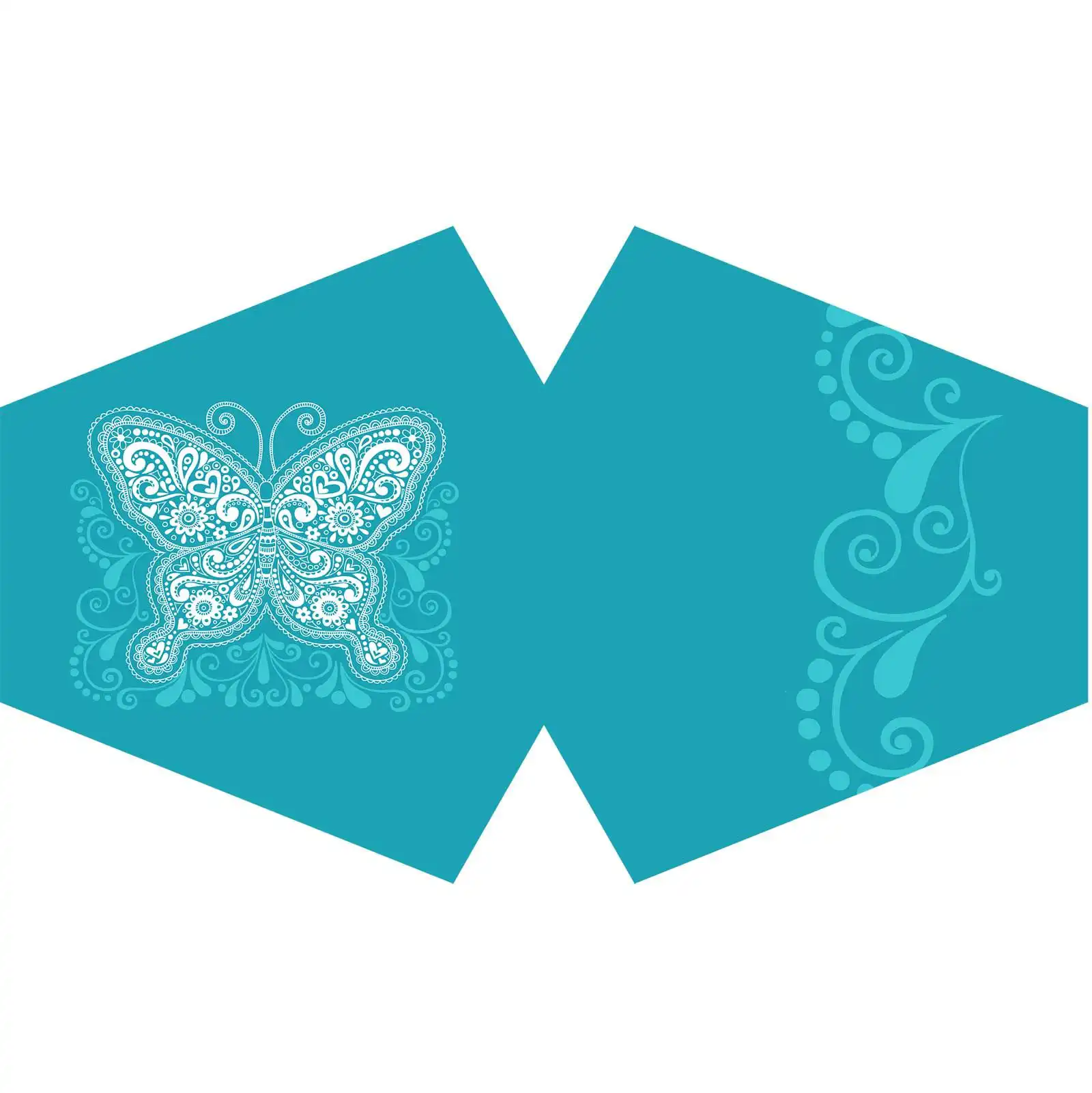 Reusable Fashion Face Covering – Blue Butterfly (Adult) | www.artisangoods.co.uk 4 Reusable Fashion Face Covering - Blue Butterfly (Adult) - Image 3