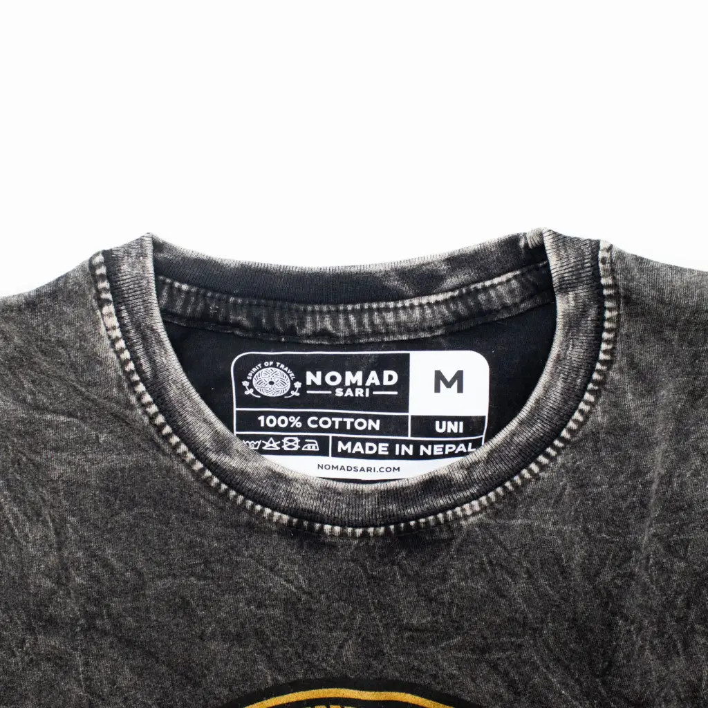 Nomad Sari Stonewashed Cotton T-Shirt – Rebel – Charcoal – Medium | www.artisangoods.co.uk 6 Nomad Sari Stonewashed Cotton T-Shirt – Rebel – Charcoal – Medium | www.artisangoods.co.uk 6