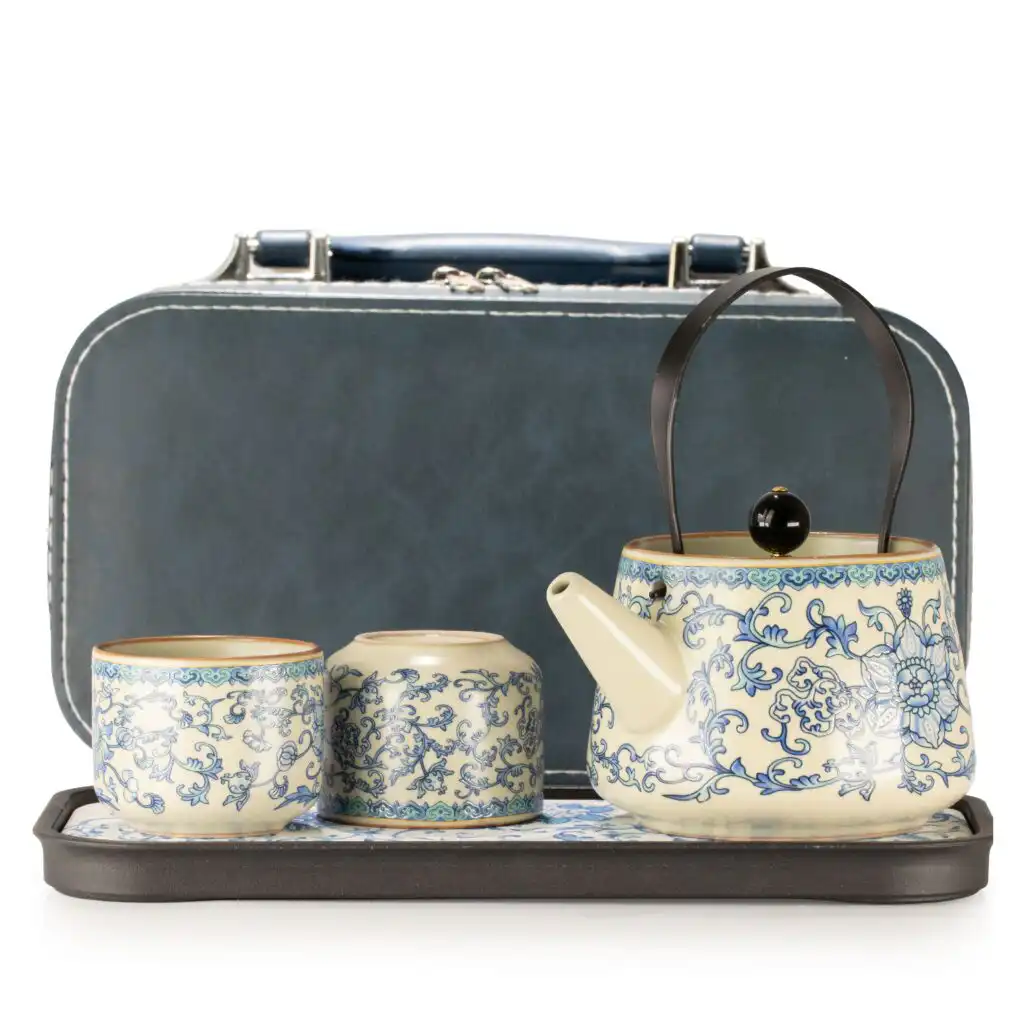 Travel Teapot Set & Two Cups – China Ru Blue | www.artisangoods.co.uk