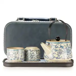Travel Teapot Set & Two Cups – China Ru Blue | www.artisangoods.co.uk