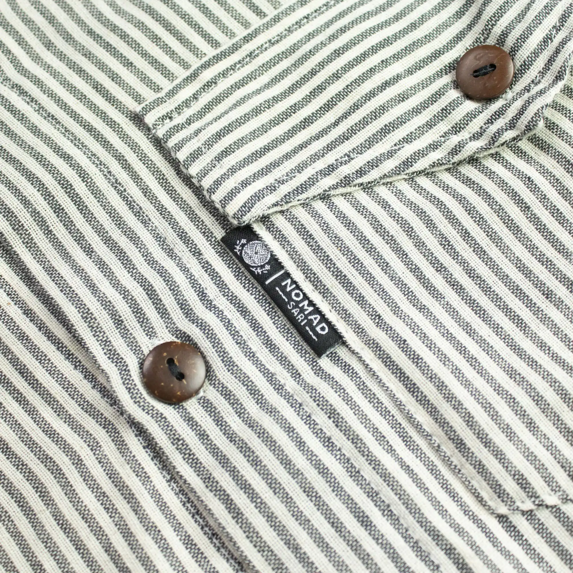 Nomad Sari Grandad Shirt – Grey Stone – Medium | www.artisangoods.co.uk 4 Nomad Sari Grandad Shirt – Grey Stone – Medium | www.artisangoods.co.uk 3