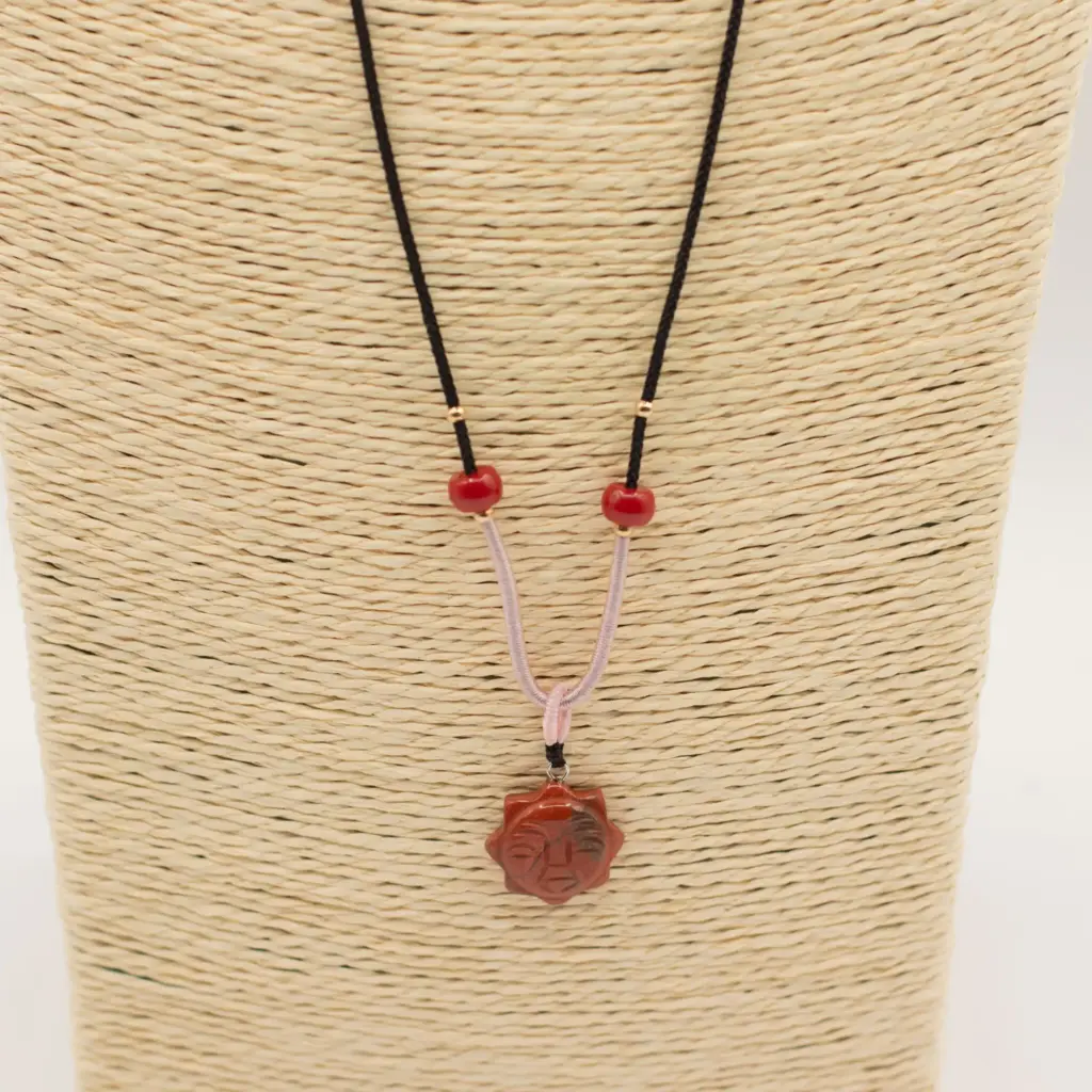 Cord Necklace Gemstone Pendant – Carnelian Sun Face | www.artisangoods.co.uk 3 Cord Necklace Gemstone Pendant – Carnelian Sun Face | www.artisangoods.co.uk 3