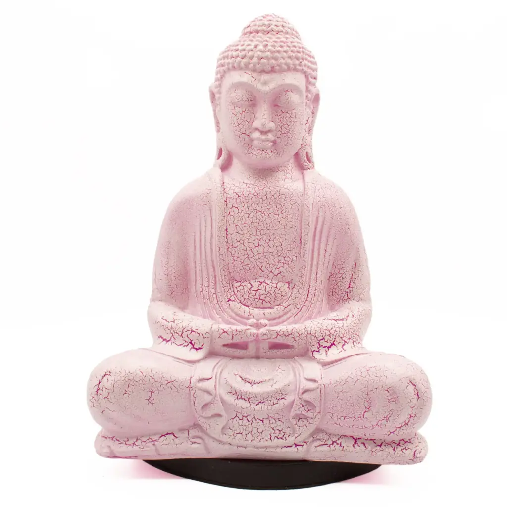 Meditation Buddha Lamp Cherry Crackle – Oval Stand | www.artisangoods.co.uk 2 Meditation Buddha Lamp Cherry Crackle – Oval Stand | www.artisangoods.co.uk 2