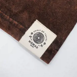 Nomad Sari Stonewashed Cotton T-Shirt – Sun & Zodiac – Brown – Small | www.artisangoods.co.uk 5