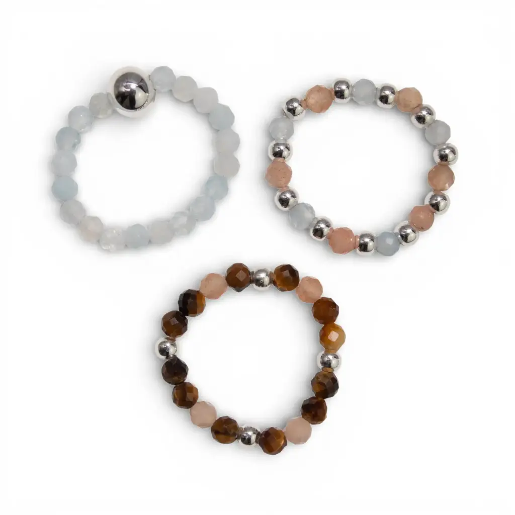 Nymph Spirit Gemstone Ring Set – Sea Sunset | www.artisangoods.co.uk 8