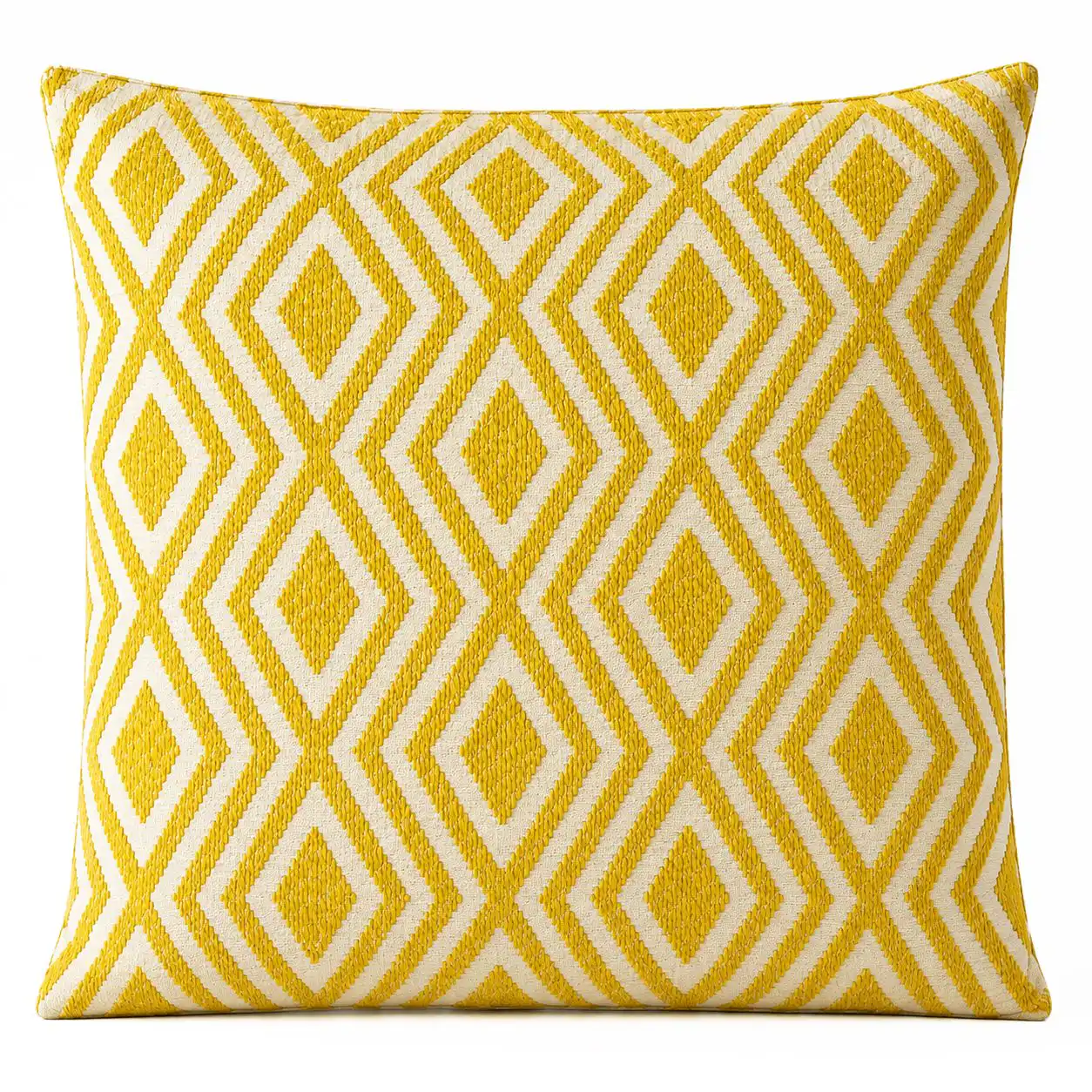 Classic Cushion Cover - Mustard Diamonds - 60x60cm - Jumbo Style - Image 8
