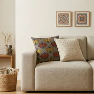 Classic Cushion Cover – Urban Swirl- 45x45cm | www.artisangoods.co.uk 3