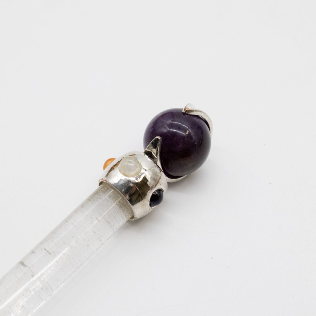 Celestial Prism Wand – Amethyst Moving Crystal Sphere Quartz Stem – 12cm | www.artisangoods.co.uk 3 Celestial Prism Wand – Amethyst Moving Crystal Sphere Quartz Stem – 12cm | www.artisangoods.co.uk 3