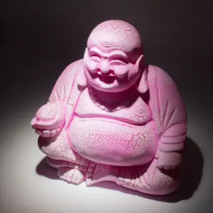 Laughing Buddha Lamp Dragonfruit – Round Stand | www.artisangoods.co.uk 3