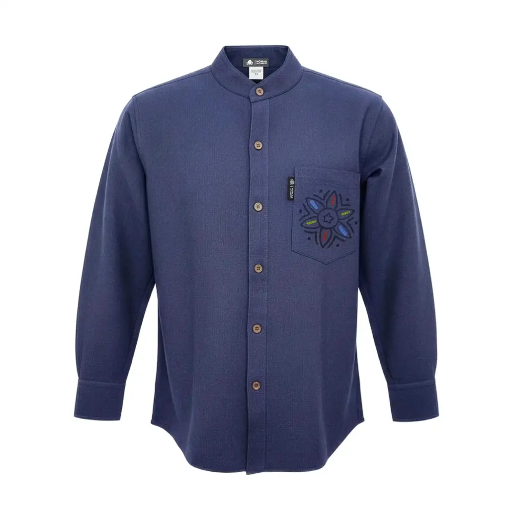 Nomad Sari Kathmandu Shirt – Indigo – Medium | www.artisangoods.co.uk 10