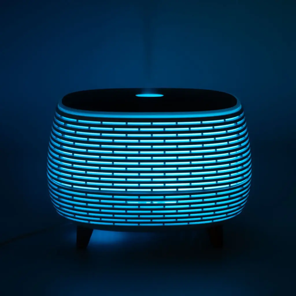 Futuristic Ribbed Aroma Diffuser with Colour-Changing Light | www.artisangoods.co.uk 12
