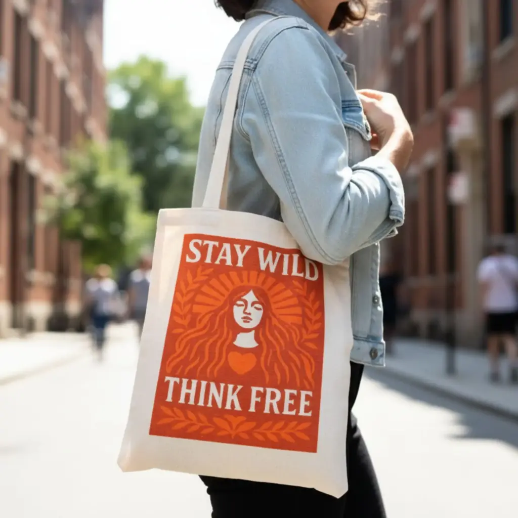 Nomad Sari Iconic Toni Tote Bag – Stay Wild – Natural 10oz | www.artisangoods.co.uk 4 Nomad Sari Iconic Toni Tote Bag – Stay Wild – Natural 10oz | www.artisangoods.co.uk 4