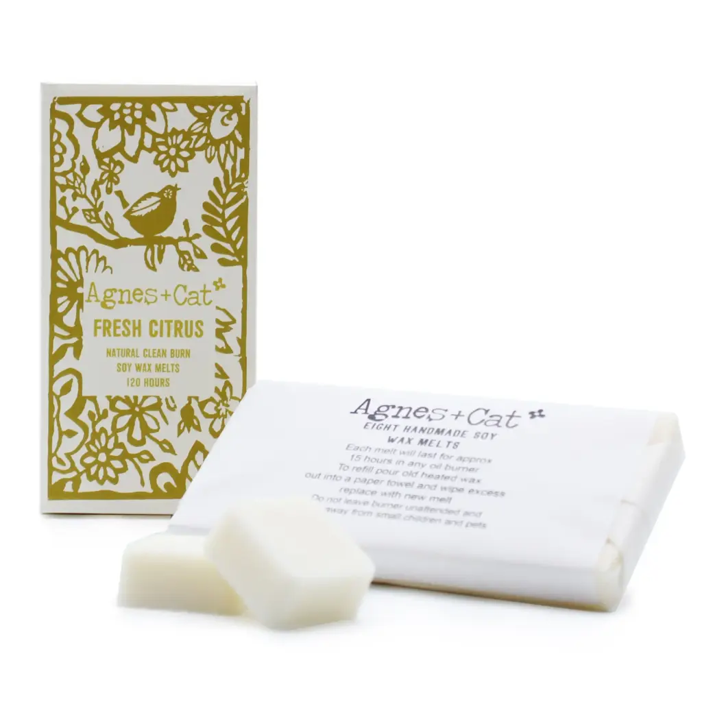 Agnes + Cat Box of 8 Wax Melts – Fresh Citrus | www.artisangoods.co.uk