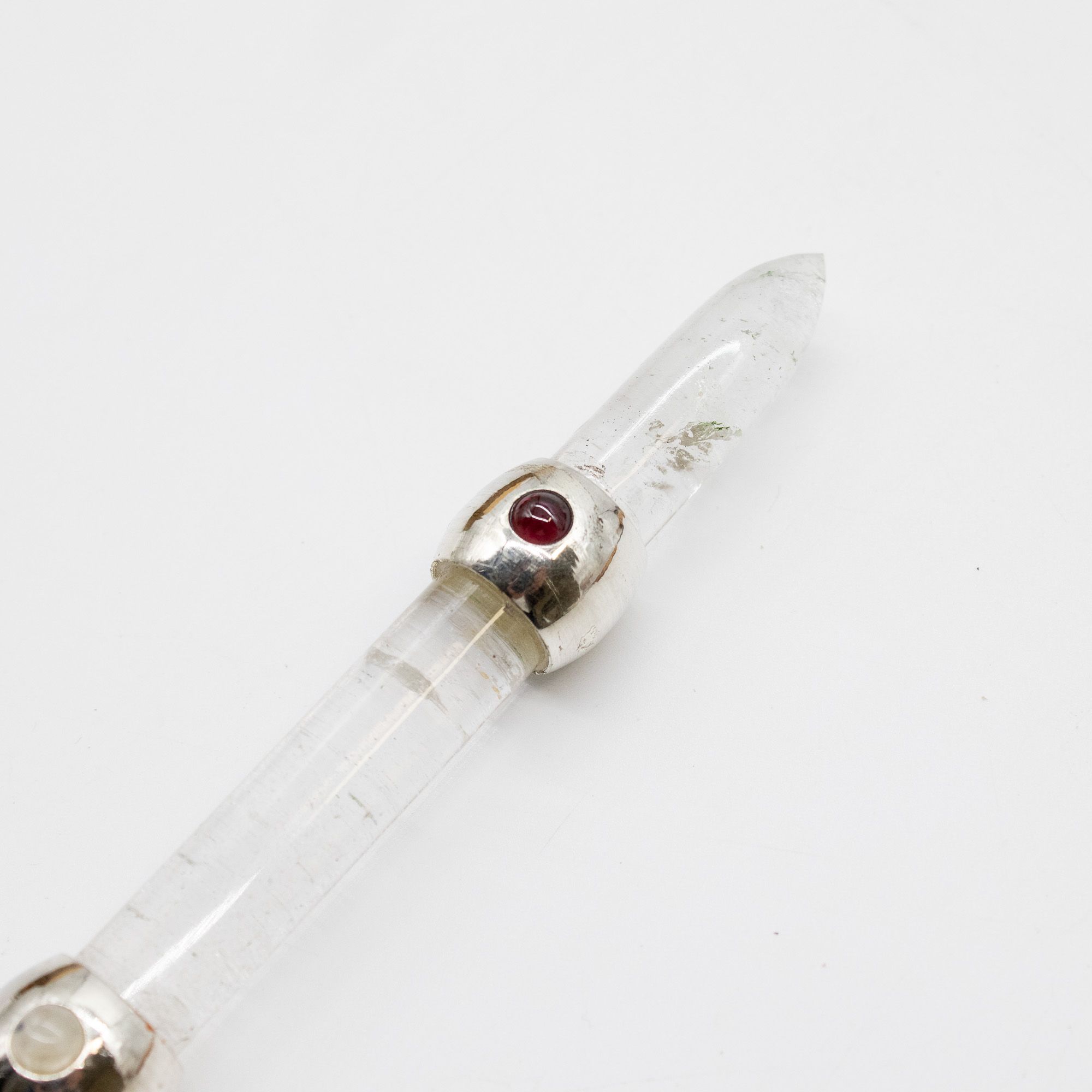 Celestial Prism Wand – Amethyst Moving Crystal Sphere Quartz Stem – 12cm | www.artisangoods.co.uk 4