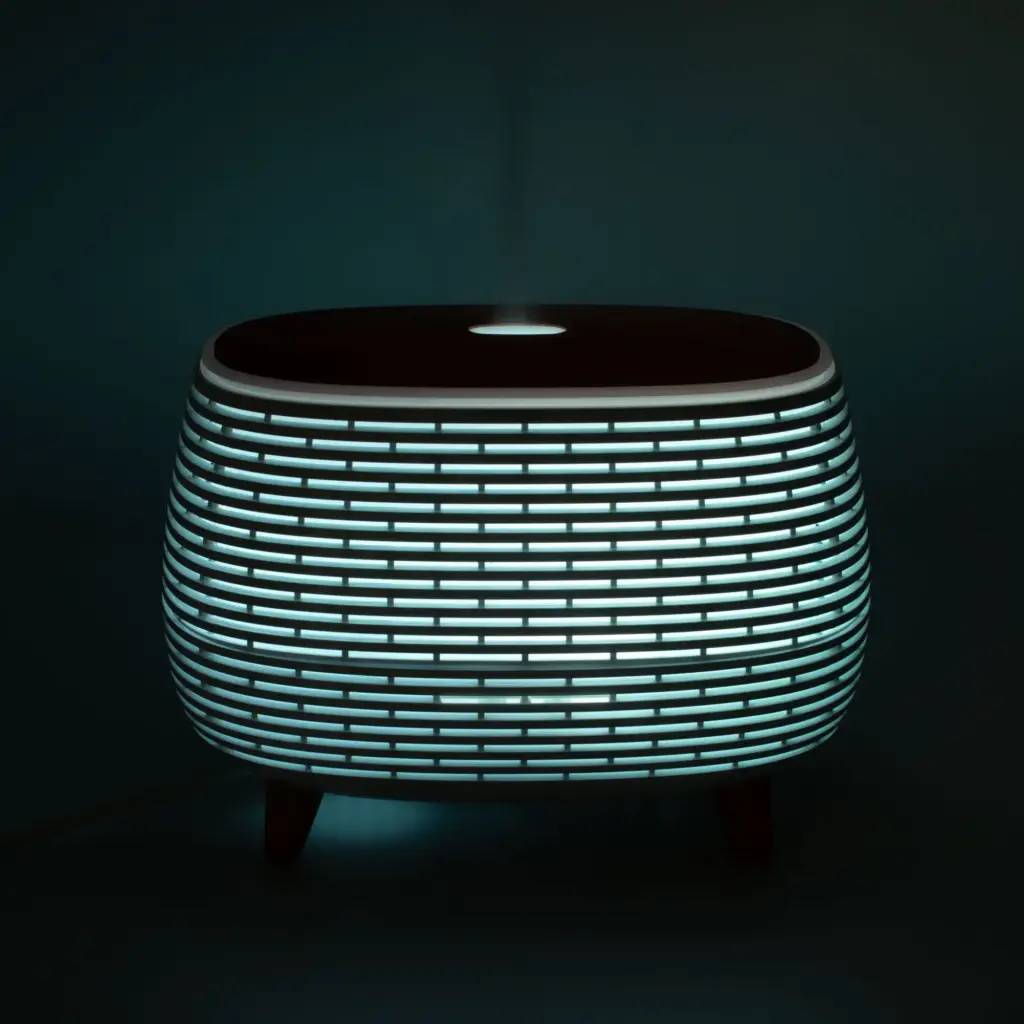 Futuristic Ribbed Aroma Diffuser with Colour-Changing Light | www.artisangoods.co.uk 14
