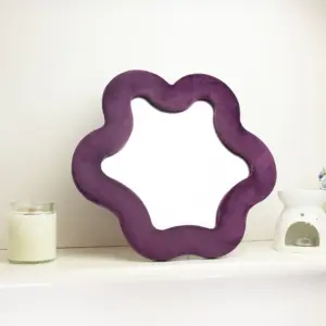 Soft Squiggly Mirror – Star – Mauve (33x31x2.3cm) | www.artisangoods.co.uk 2