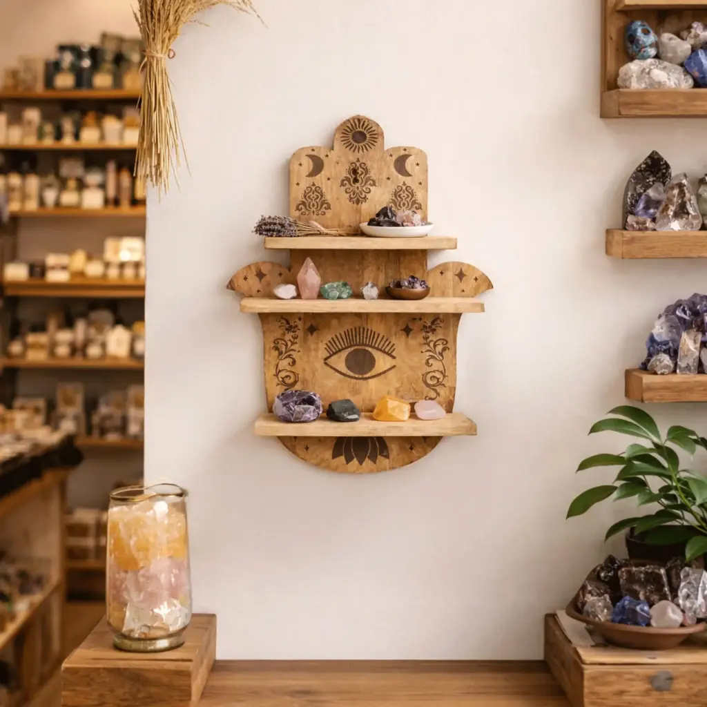 Hamsa Shaped Wall Shelf | www.artisangoods.co.uk 3 Hamsa Shaped Wall Shelf | www.artisangoods.co.uk 3