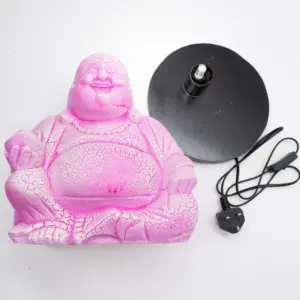 Laughing Buddha Lamp Dragonfruit – Round Stand | www.artisangoods.co.uk 4