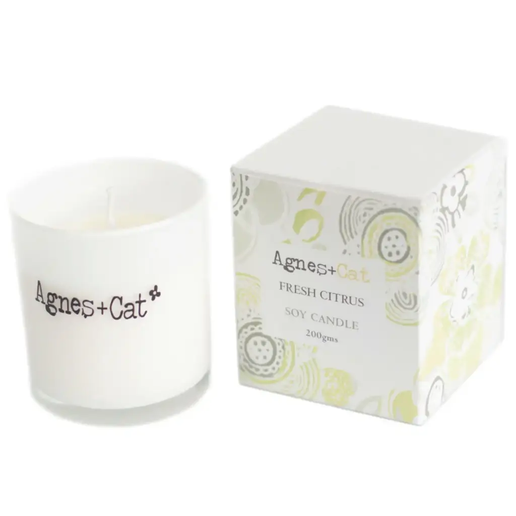 Agnes  + Cat Votive Candle – Fresh Citrus | www.artisangoods.co.uk