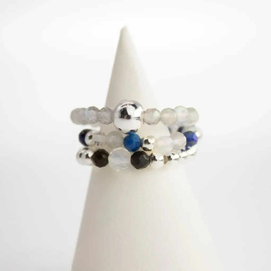 Nymph Spirit Gemstone Ring Set – Northern Lights | www.artisangoods.co.uk 2