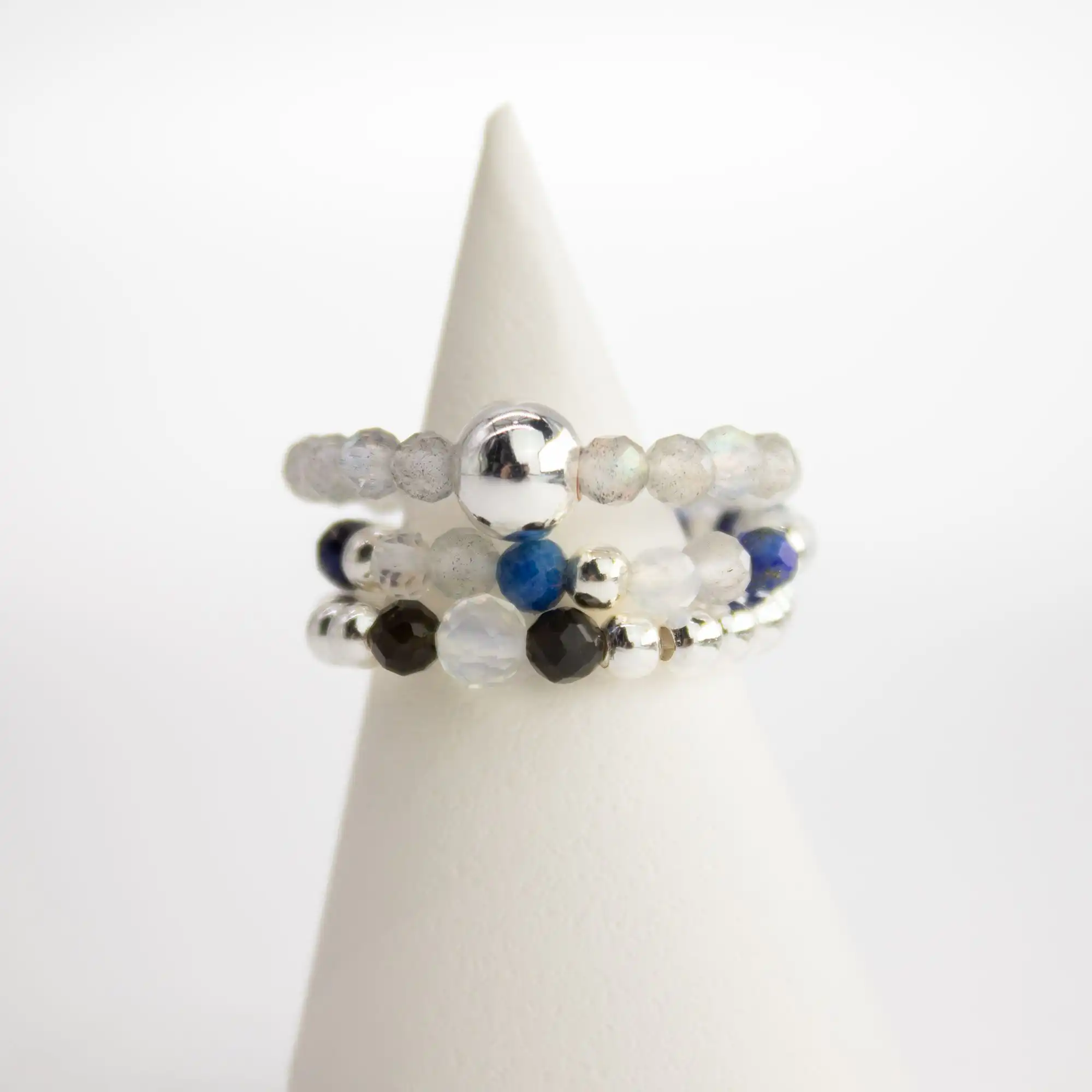 Nymph Spirit Gemstone Ring Set – Northern Lights | www.artisangoods.co.uk 3 Nymph Spirit Gemstone Ring Set - Northern Lights - Image 2