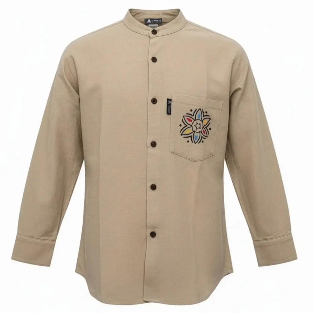 Nomad Sari Kathmandu Shirt – Stone – XL | www.artisangoods.co.uk 2 Nomad Sari Kathmandu Shirt – Stone – XL | www.artisangoods.co.uk 2