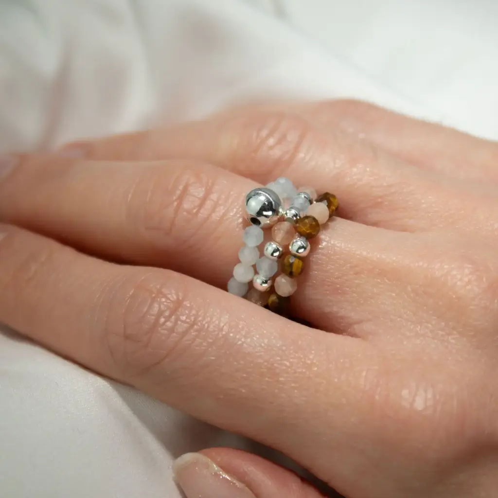 Nymph Spirit Gemstone Ring Set – Sea Sunset | www.artisangoods.co.uk 3