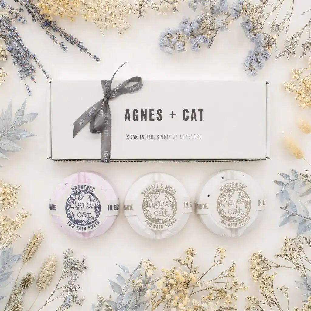 Agnes + Cat Signature Fragrance Bath Fizzer Gift Set | www.artisangoods.co.uk