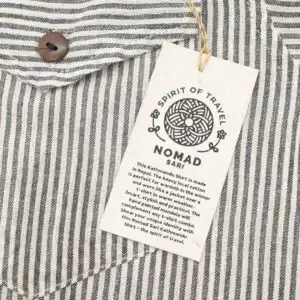 Nomad Sari Grandad Shirt – Grey Stone – Large | www.artisangoods.co.uk 1