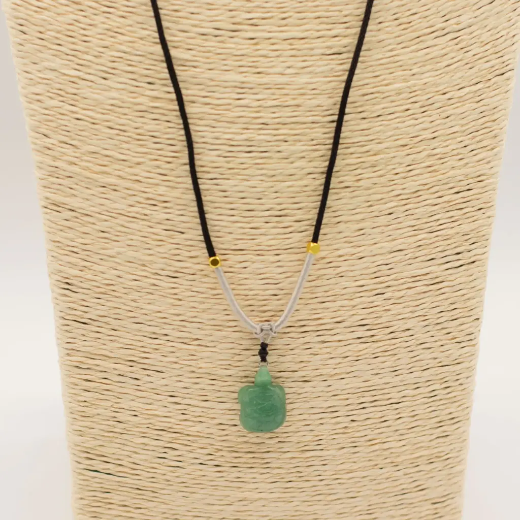 Cord Necklace Gemstone Pendant – Jade Turtle | www.artisangoods.co.uk 2 Cord Necklace Gemstone Pendant – Jade Turtle | www.artisangoods.co.uk 2