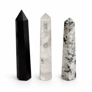 Gemstone Six Face Obelisk Point approx 17cm – Rainbow Moonstone | www.artisangoods.co.uk 4