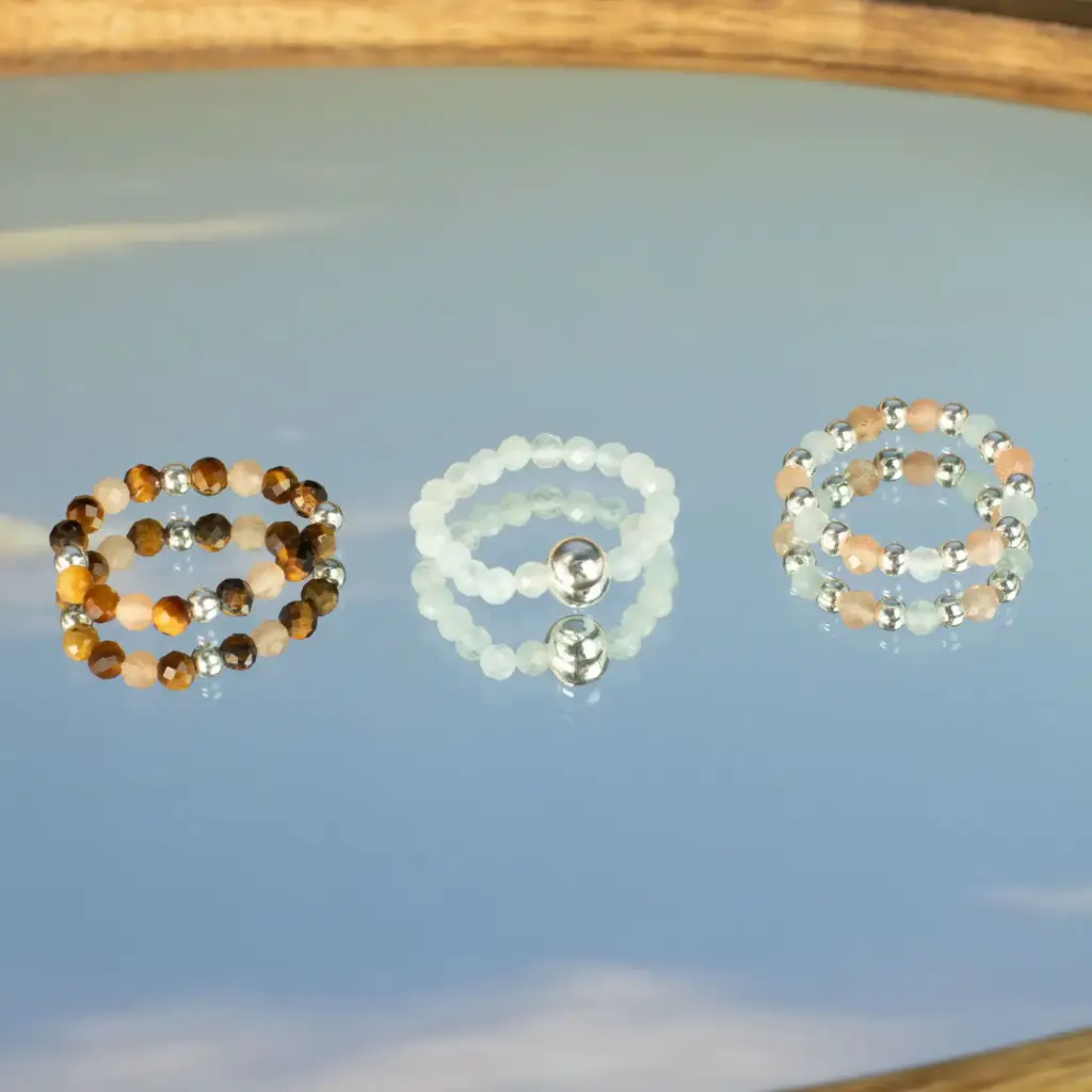 Nymph Spirit Gemstone Ring Set – Sea Sunset | www.artisangoods.co.uk 5