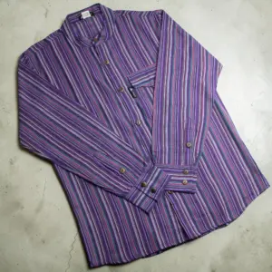 Nomad Sari Grandad Shirt – Black Purple – XL | www.artisangoods.co.uk 7
